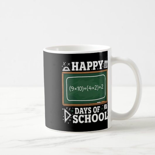 Mug Équation mathématique drôle Joyeux 100 jours d'éco (Droite)