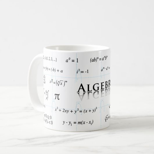 Mug Équations d'algèbre (Devant gauche)