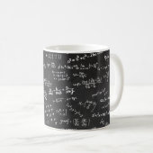 Mug Équations de formule mathématique de calque noir (Devant droit)