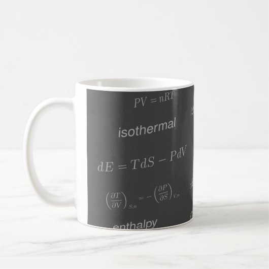 Mug Équations de la thermodynamique (Gauche)