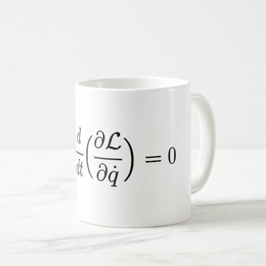 Mug équations de lagrange d'euler (Devant droit)