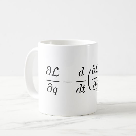 Mug équations de lagrange d'euler (Devant gauche)