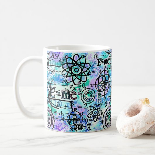 Mug Équations de physique et symboles mathématiques Ge (Avec donut)