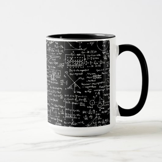 Mug Équations de physique sur //noir (Droite)