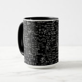Mug Équations de physique sur //noir (Devant gauche)