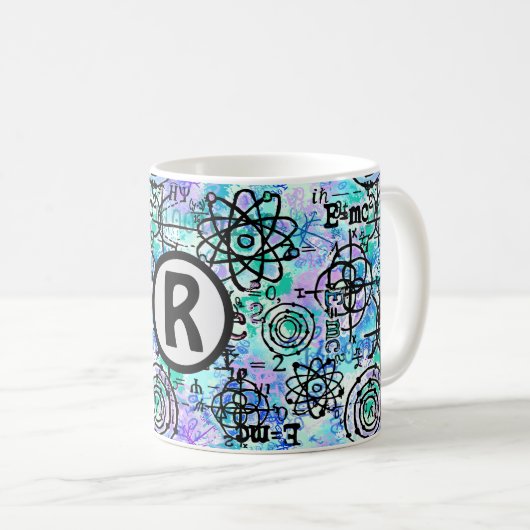 Mug Équations physiques et symboles mathématiques Nerd (Devant droit)