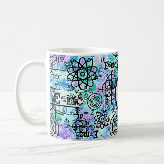 Mug Équations physiques et symboles mathématiques Nerd (Gauche)