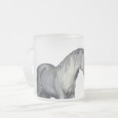 Mug équestre avec Cheval blanc pour l'amoureux du  (Devant gauche)