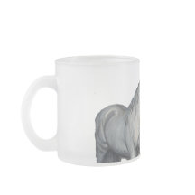 Mug équestre avec Cheval blanc pour l'amoureux du 