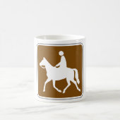 Mug Equestrian Trail Riding Horse Silhouette Icon (Centre)