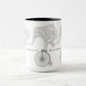 Mug Équilibre de bicyclette Penny Farthing éléphant (Centre)