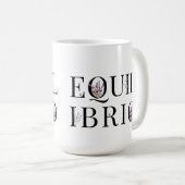 Mug Equilibrio (con fiori viola ; Italiano) (Devant droit)