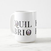 Mug Equilibrio (con fiori viola ; Italiano) (Devant gauche)