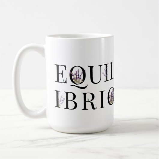 Mug Equilibrio (con fiori viola ; Italiano) (Gauche)