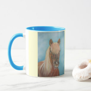 Mug équine photo du cheval de jument de châtaigne