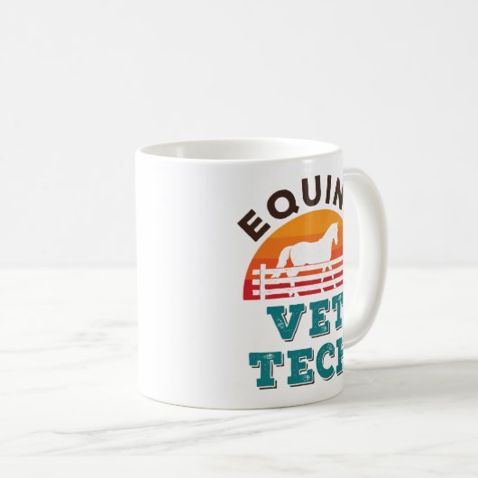 Mug Equine Vet Tech Horse Technicien Vétérinaire (Devant droit)