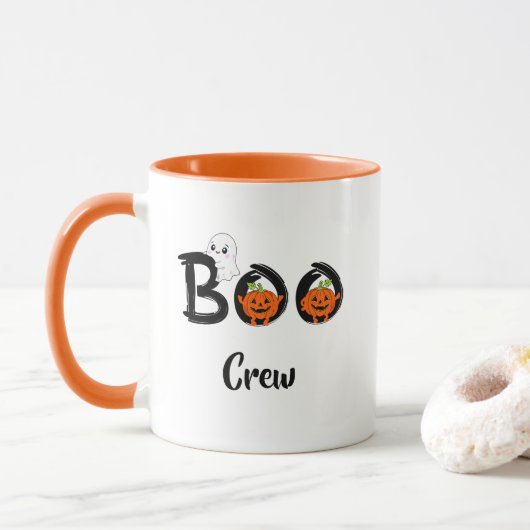 Mug Équipage Boo drôle Halloween (Avec donut)