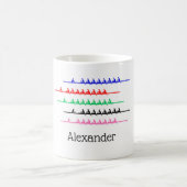 Mug Équipage Course à l'aviron - Jusqu'à cinq bateaux (Centre)