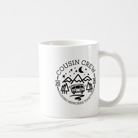 Mug Équipage de cousins 2025 Voyage de camping Créatio (Droite)
