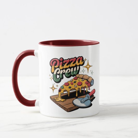 Mug Équipage de pizza (Gauche)