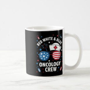 Mug Équipage d'infirmières en oncologie rouge blanc et