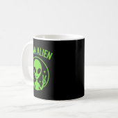 Mug Équipe Alien - Signe de Paix Extraterrestre Vert D (Devant gauche)