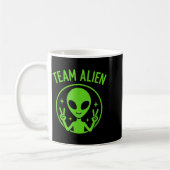 Mug Équipe Alien - Signe de Paix Extraterrestre Vert D (Gauche)