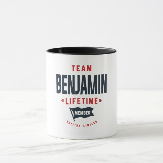 Mug Équipe Benjamin Membre à vie Funny Nom Benjamin (Centre)