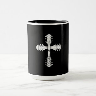 Mug équipe chrétienne de culte guitare cross