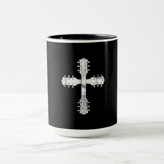 Mug équipe chrétienne de culte guitare cross (Centre)