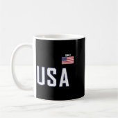 Mug Équipe Cool De Ski Du Drapeau Usa Matériel De Ski (Gauche)