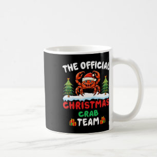 Mug Équipe Crabe de Noël - Crabe portant un chapeau de