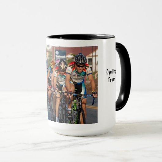 Mug Équipe cycliste en course (Devant droit)