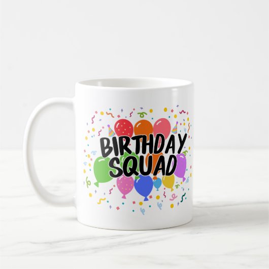 Mug Équipe d'anniversaire (Gauche)