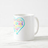 Mug Équipe de 4e année Coeur Retour à l'école Enseigna (Devant droit)