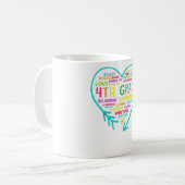 Mug Équipe de 4e année Coeur Retour à l'école Enseigna (Devant gauche)