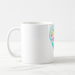 Mug Équipe de 4e année Coeur Retour à l'école Enseigna