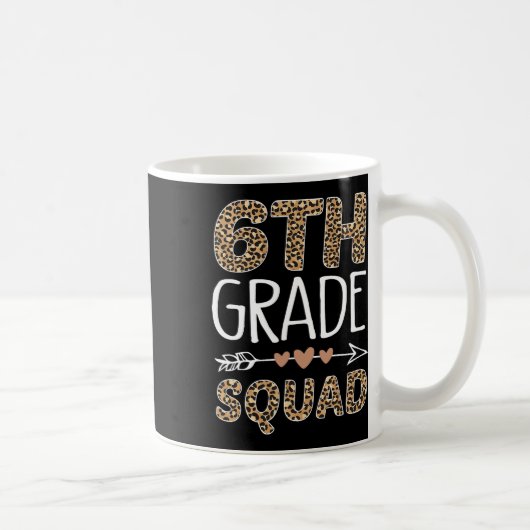 Mug Équipe de 6e année Léopard Enseignant Élève (Droite)