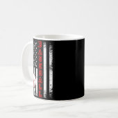 Mug Équipe de baseball drapeau américain T-shirt de ba (Devant gauche)
