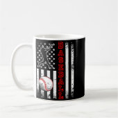 Mug Équipe de baseball drapeau américain T-shirt de ba (Gauche)