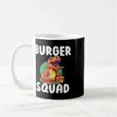 Mug Équipe de burger de dinosaure T-rex Amateurs de ha (Gauche)