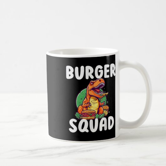 Mug Équipe de burger de dinosaure T-rex Amateurs de ha (Droite)