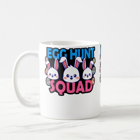 Mug Équipe de chasse aux œufs Lapin Équipe de Pâques T (Gauche)