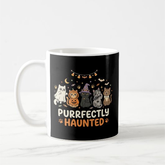 Mug Équipe de chat hanté d'Halloween (Gauche)
