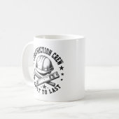 Mug Équipe de construction – Conçu pour durer | Blague (Devant gauche)