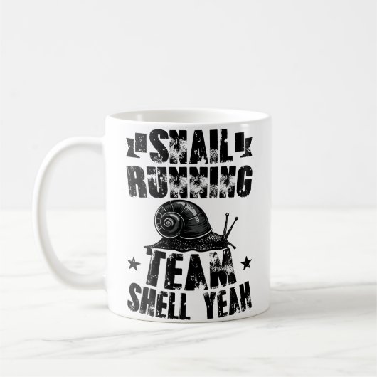Mug Équipe de course d'escargot Drôle de sarcasme Cour (Gauche)
