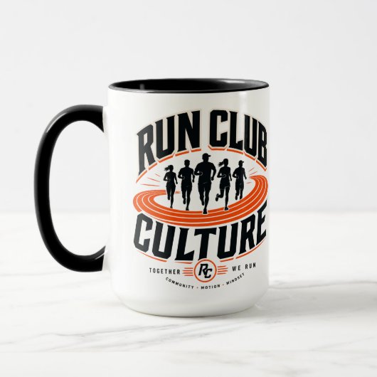 Mug Équipe de course du Run Club sur piste (Gauche)