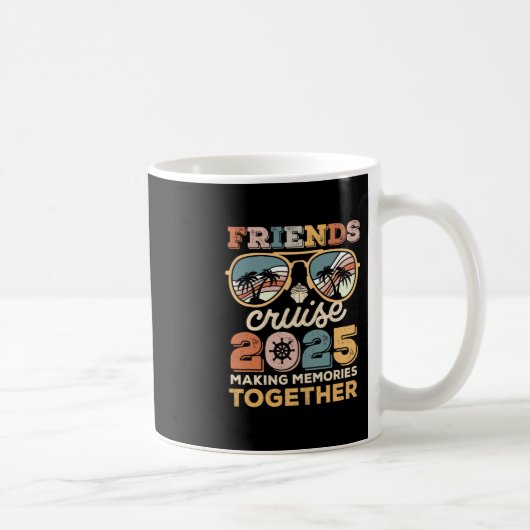Mug Équipe de croisière 2025 Amis assortis Création de (Droite)