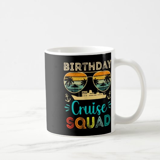 Mug Équipe de croisière d'anniversaire Vacances d'anni (Droite)
