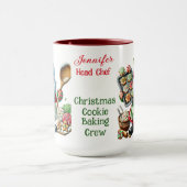 Mug Équipe de fabrication de biscuits de Noël - Gnomes (Centre)